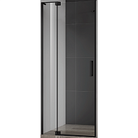 Душевая дверь в нишу Cezares Slider SLIDER-B-1-80/90-GRIGIO-NERO тонированное стекло