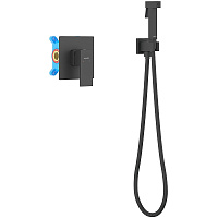 Гигиенический душ со смесителем Aquatek Либра AQ1619MB черный матовый