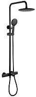 Душевая стойка ABBER Thermostat AF8516BL с термостатом, черный матовый