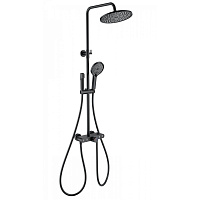 Душевая система Wonzon & Woghand Muse WW-B4113-MB с термостатом, черный матовый