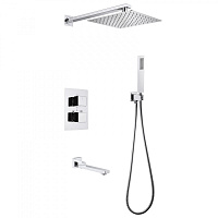 Душевая система ABBER Daheim AF8250 скрытого монтажа с изливом, термостат, хром