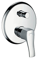 Смеситель Hansgrohe Metris Classic 31485820 для ванны с душем, шлифованный никель