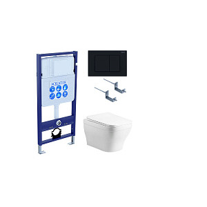 Комплект Aquatek SET AQUATEK АМАДЕО cm-012 4в1 подвесной унитаз + инсталляция + кнопка + сидение