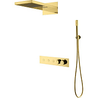 Душевой комплект Boheme Fusion 131-G для душа, с термостатом, золото