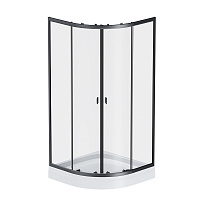 Душевой уголок AM.PM X-Joy W88G-205-090BT64 90x90 профиль черный матовый, стекло прозрачное