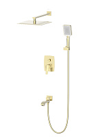 Душевой комплект Wonzon & Woghand Flex WW-88939072-BG золото