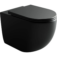 Унитаз приставной Ceramica Nova Metropol CN4004MB микролифт, черный матовый