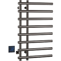 Полотенцесушитель электрический Boheme Uno 722-GM 80х50 см, круглый, сухой, оружейная сталь