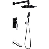 Душевой комплект Boheme Venturo 374-B-2 для ванны с душем, черный/хром