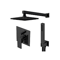 Душевой комплект Gattoni Kubik KTQ15/PDNO черный матовый