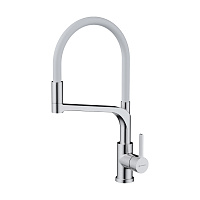 Смеситель Omoikiri Sinto 2 Plus-BN-WH 4994468 для кухонной мойки, нержавеющая сталь/белый