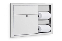 Шкаф Nofer 12035.S 50,8х43,8 с держателем для туалетной бумаги и контейнером для мусора