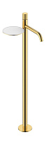 Смеситель Boheme Stick 120-GG.4 для раковины, ручка Spirale, золото
