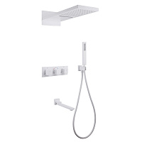 Душевой комплект ABBER Daheim AF8253W с термостатом, белый матовый