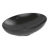 Раковина накладная Villeroy & Boch Loop & Friends 4A4701R7 56x38,5 CeramicPlus Pure Black