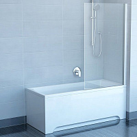 Шторка на ванну Ravak Chrome CVS1-80 R 7QR40100Z1 белый