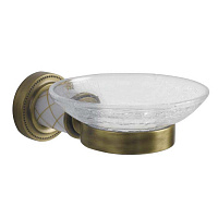 Мыльница Boheme Murano 10903-W-BR настенная, бронза/белый