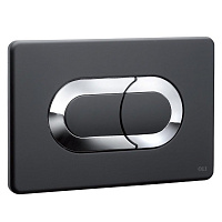 Кнопка смыва Oli Salina 640097 черный soft-touch/хром глянцевый