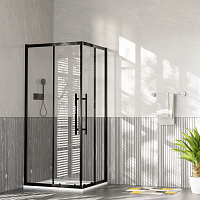 Душевой уголок Esbano ESF-80D1+110D2-B 80x110 черный