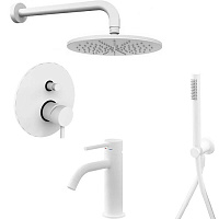 Душевой комплект Paffoni Light KITLIG015BO071 белый матовый