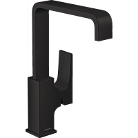 Смеситель Hansgrohe Metropol 230 32511670 для раковины, с клапаном push-open, черный матовый