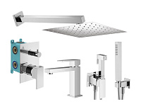 Душевой комплект Plumberia Selection Tag KITZTG18CR53 для ванны, хром