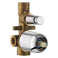 Скрытая монтажная часть Plumberia Selection Ixo INT0036BO смесителя для душа, на 2 выхода, белый матовый