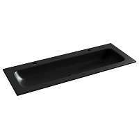 Раковина накладная Ceramicanova Grace CN7016MB 121x45.7x13.7 два отверстия, черный матовый