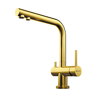 Смеситель Omoikiri Nagano-LG 4994178 для кухонной мойки, светлое золото