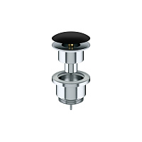 Донный клапан Ceramicanova 70003MBnc для раковины, клик-клак, черный матовый