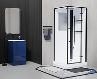 Душевая кабина Esbano ESKM90QDR 90x90 R черный матовый