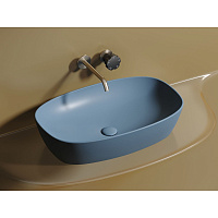 Раковина накладная Ceramicanova Element CN6049ML 60x38x13.8 голубой матовый