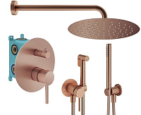 Душевой комплект Plumberia Selection Ixo KITZXO18RS для ванны, медь брашированная
