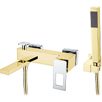 Смеситель Boheme Q 143-GCR для ванны с душем, золото/хром