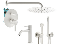 Душевой комплект Plumberia Selection Ixo KITZXO18BO53 для ванны, белый матовый