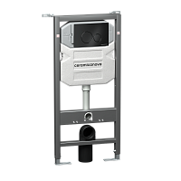 Инсталляция Ceramicanova Envision/Round CN1001B с кнопкой смыва, черный матовый