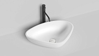 Раковина накладная Salini Gloria 06 1102206M S-Stone 56x39 белый матовый