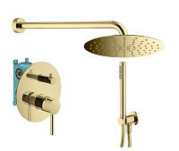 Душевой комплект Plumberia Selection Ixo KITXO18OR для ванны, золото 24 карат
