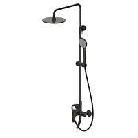 Душевая стойка Bravat Rhein F6429564BW-A-ENG черный матовый