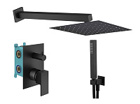 Душевой комплект Plumberia Selection Tag KITTG18NO для ванны, черный матовый