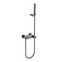Смеситель Boheme Stick 123-GM.3 для ванны, ручка Linea, оружейная сталь