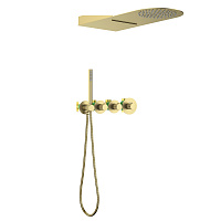 Душевой комплект Timo Saona SX-2350/17SM с термостатом, золото матовое