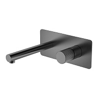 Смеситель Boheme Stick 125-GM.3 для раковины, ручка Linea, оружейная сталь