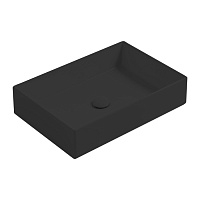Раковина накладная Simas Agile AG60 nero matt 60x40x13 без отверстий под смеситель, белый матовый