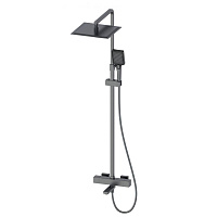 Душевая система Wonzon & Woghand WW-88739901-BGM с термостатом, темный графит