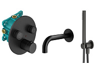 Душевой комплект Plumberia Selection PS Box KITPSB02NO260 для ванны, черный матовый