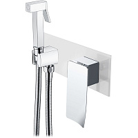 Гигиенический душ со смесителем Boheme 147-WCR.2 белый/хром