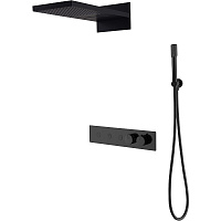 Душевой комплект Boheme Fusion 131-B для душа, с термостатом, черный