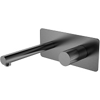 Смеситель Boheme Stick 125-GM для раковины, ручка Diamond, оружейная сталь