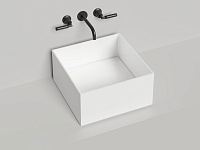 Раковина накладная Salini Armonia Square Top 02 130522TM S-Stone 45x45 белый матовый